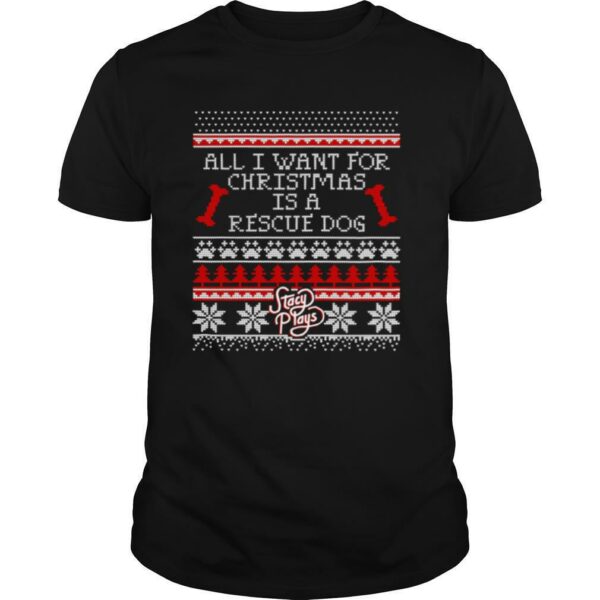 Rescue Dog Christmas shirt