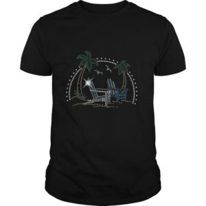 Rhinestone Beach Chairs & Palm Trees Christmas shirt
