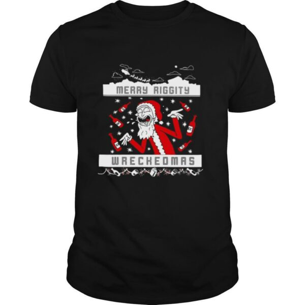 Rick And Morty Merry Swiftmas Merry Riggity Wrecked Xmas Ugly Christmas shirt