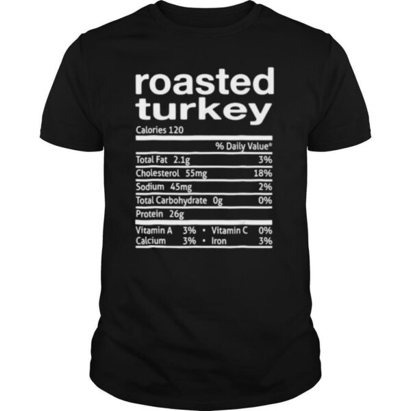 Roasted turkey nutrition facts 2020 thanksgiving christmas shirt