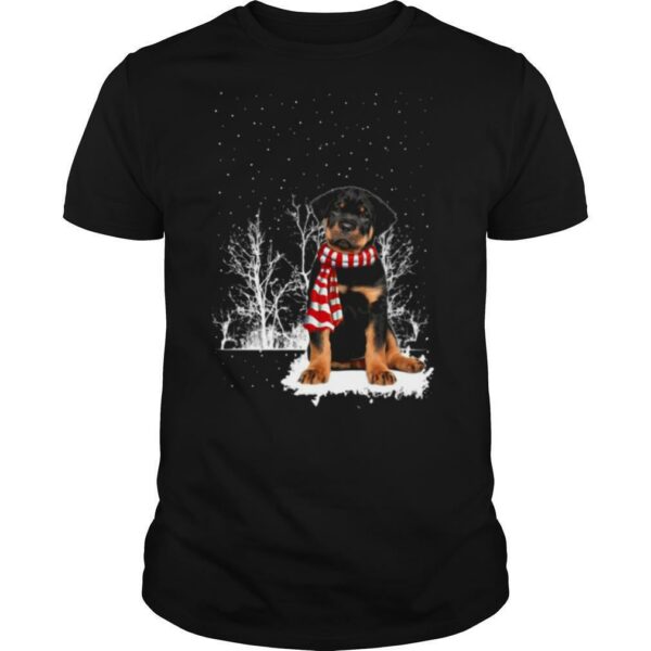 Rottweiler Snow Scarf Christmas shirt