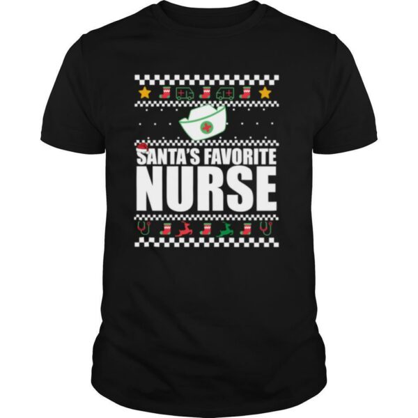 SANTAS FAVORITE NURSE Fun Christmas Meme shirt