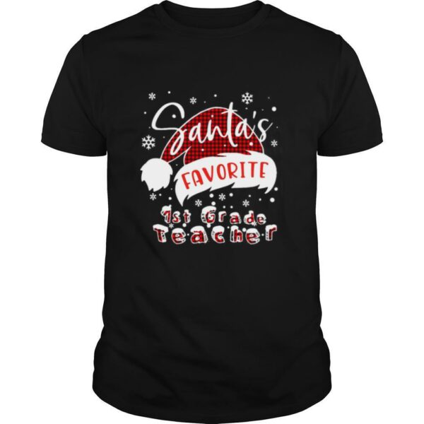 Santa’s Favorite 1st Grade Teacher Christmas shirt