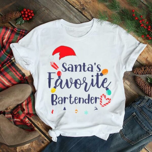 Santa’s Favorite Bartender Christmas Sweater T shirt