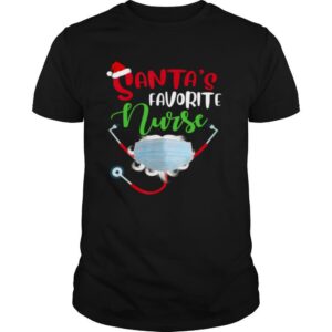 Santa’s Favorite Nurse Mask Quarantine Christmas 2020 shirt