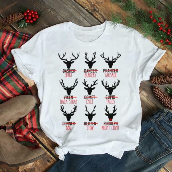 Santa’s Reindeer Cuts Of Meat Christmas 2022 Shirt