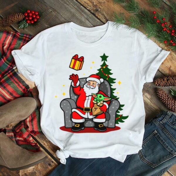 Santa And Baby Yoda Christmas T Shirt