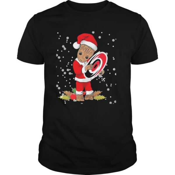 Santa Baby Groot Hug Carolina Hurricanes Christmas shirt