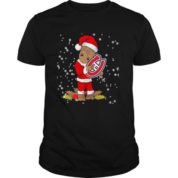 Santa Baby Groot Hug Montreal Canadiens Christmas shirt