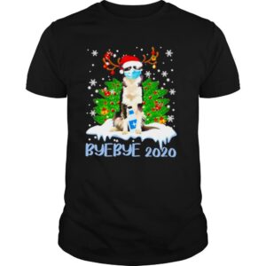 Santa Bernese Mountain dog face mask Bye Bye 2020 Merry Christmas tree shirt