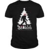 Santa Bigfoot Believe Ugly Christmas shirt