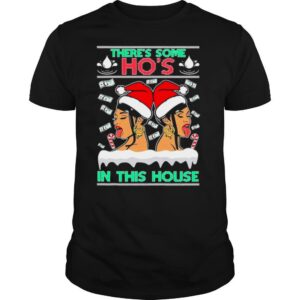 Santa Cardi B theres some hoes in this house Ugly Christmas shirt
