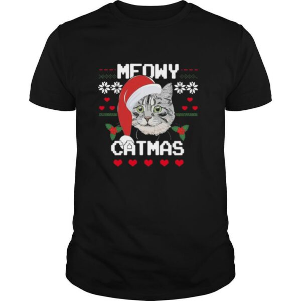 Santa Cat Meowy Catmas Ugly Christmas shirt