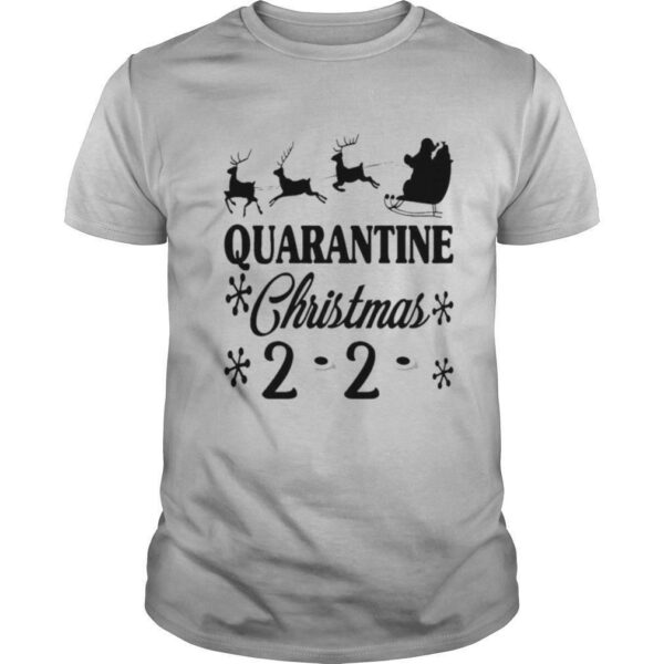 Santa Christmas Quarantine Slogans Funny shirt