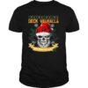 Santa Claus Deck Valhalla With Skulls Of Glory Ugly Merry Christmas shirt