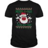 Santa Claus Face Mask Merry Xmas Maybe Next Year Ugly Christmas shirt