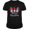 Santa Claus Garden Gnome In Red Costume Merry Christmas shirt