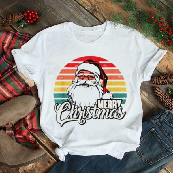 Santa Claus Merry Christmas retro shirt