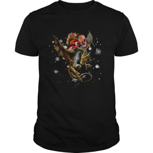 Santa Claus Riding Dragon Christmas shirt