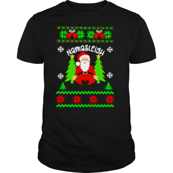 Santa Claus Yoga Namasleigh Ugly Christmas shirt