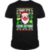 Santa Claus face mask 2020 baby its Covid outside ugly Christmas shirt