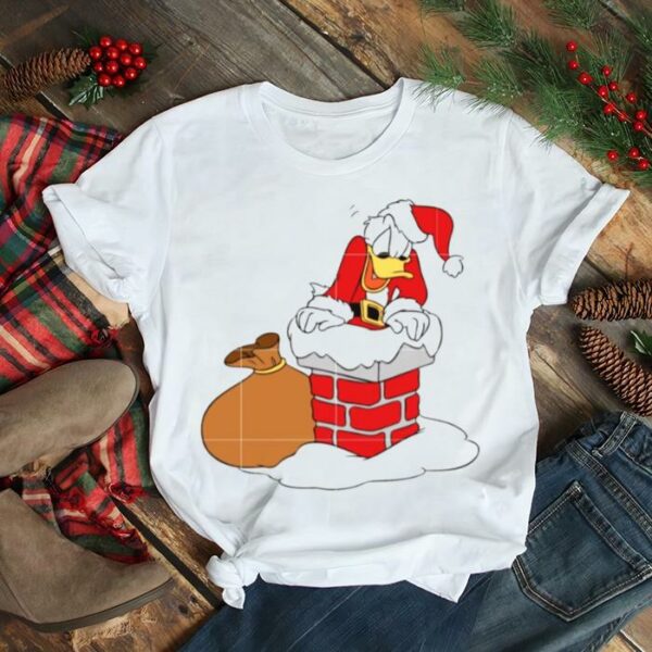 Santa Donald Duck Snow Lights Mickey & Friends Holiday Kid Christmas shirt