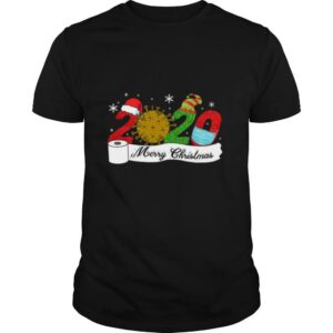 Santa Elf Hat Xmas Quarantine Coronavirus Toilet paper Merry Christmas 2020 shirt
