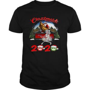 Santa Face Mask And Toilet Paper Gifts Truck Christmas 2020 shirt