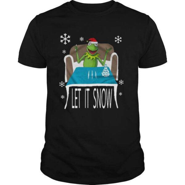 Santa Frog Let It Snow Christmas shirt