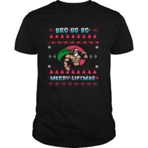 Santa Gym Bro Ho Ho Merry Liftmas Ugly Merry Christmas shirt