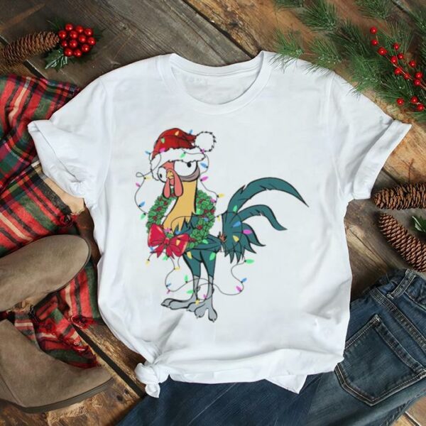 Santa Hei Hei the Rooster Christmas Light T shirt