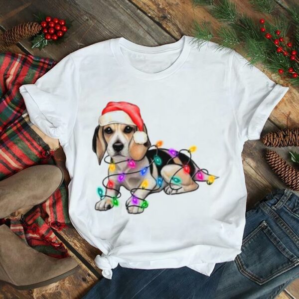 Santa Light Beagle Christmas 2022 shirt