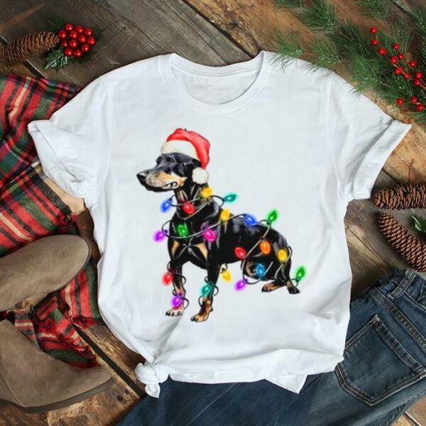 Santa Light Doberman Christmas 2022 shirt