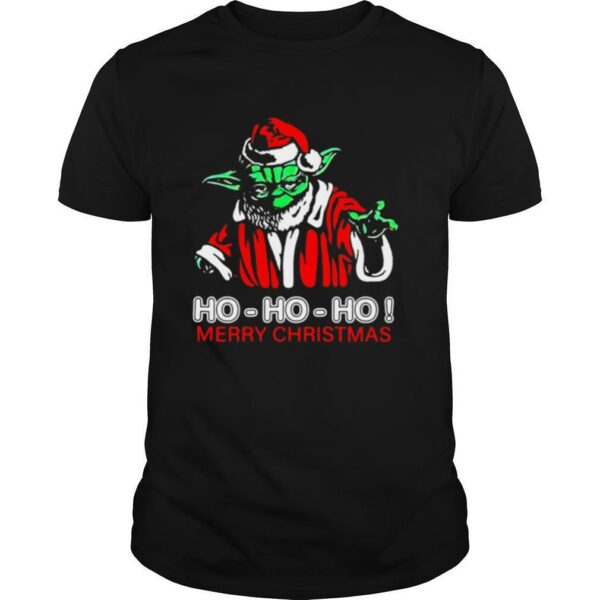 Santa Master Yoda ho ho ho merry christmas shirt