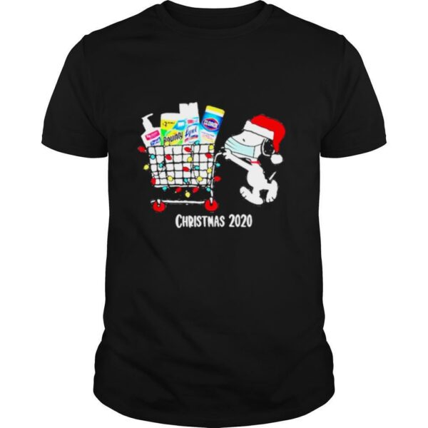 Santa Snoopy face mask Christmas 2020 shirt