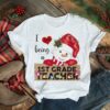 Santa Snowman I love being a 1st Grade Teacher Merry Christmas 2022 shirt
