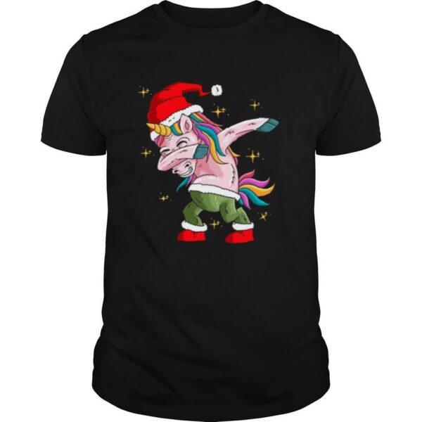 Santa Unicorn Dabbing Merry Christmas shirt