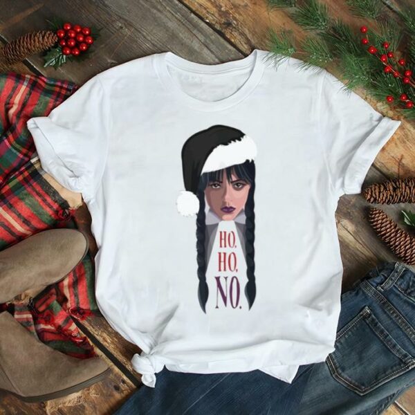 Santa Wednesday Addams Ho Ho No Christmas shirt