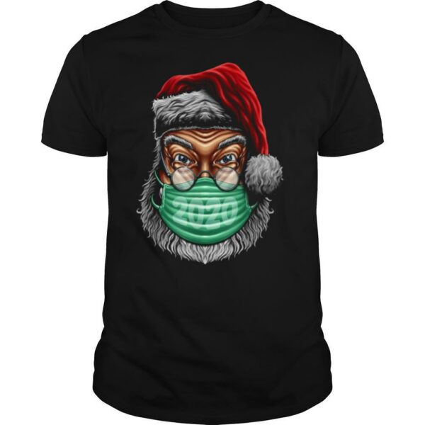 Santa With Face Mask Family Pajamas Xmas Christmas 2020 shirt