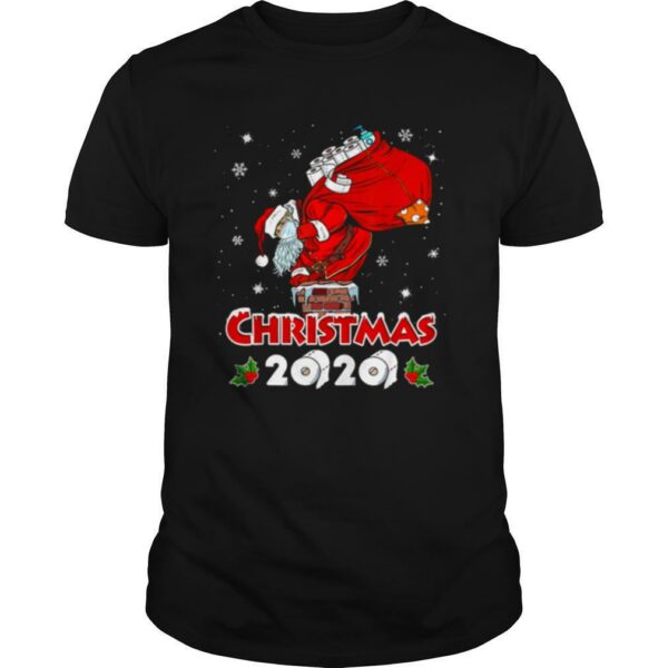 Santa With Face Mask Quarantine Christmas 2020 Toilet Papers shirt