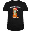 Santa cat face mask 2020 Christmas Lights Merry Christmas shirt