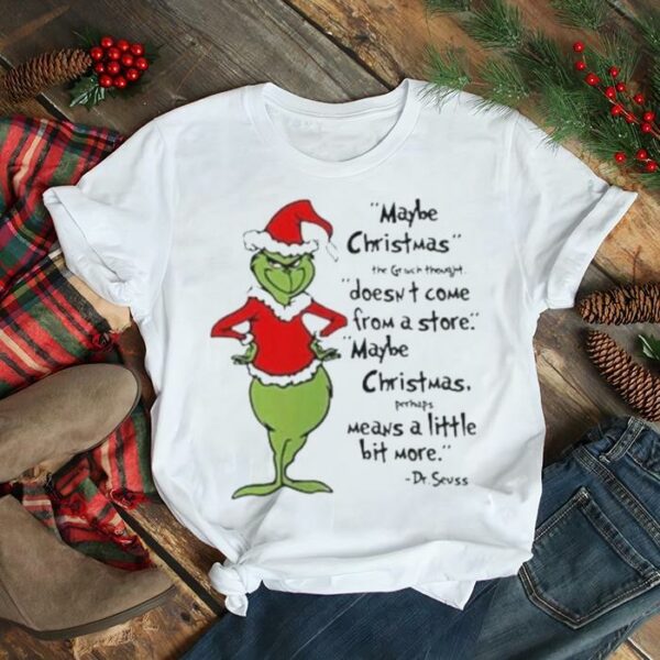 Santa grinch thought doesn’t come from a store Christmas shirt