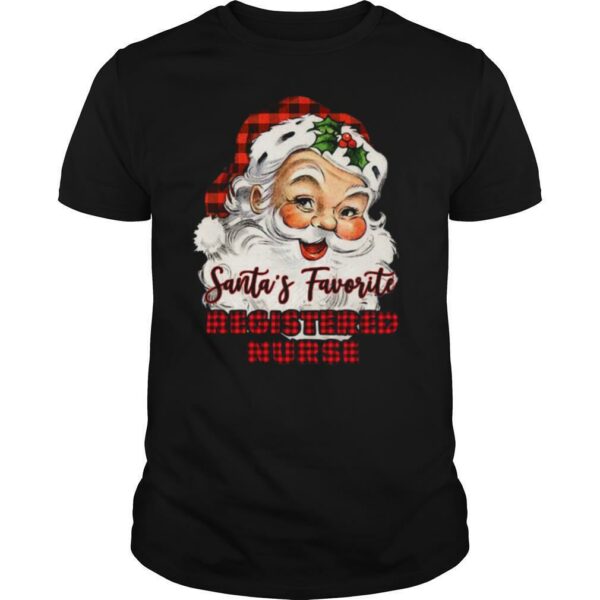 Santas Claus Favorite Registered Nurse Christmas 2020 shirt