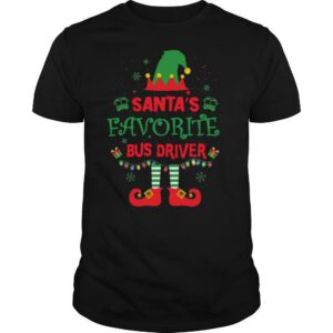 Santas Favorite Bus Driver ELF Ugly Sweater Christmas shirt
