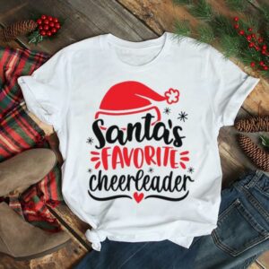Santas Favorite Cheerleader Christmas Cheerleader Shirt