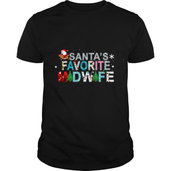 Santas Favorite Midwife Merry Christmas shirt