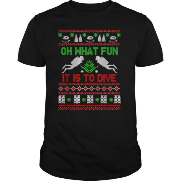 Scuba Diving Diver Ugly Christmas Xmas shirt