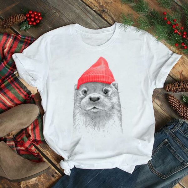 Sea Otter And Red Hat For Christmas shirt