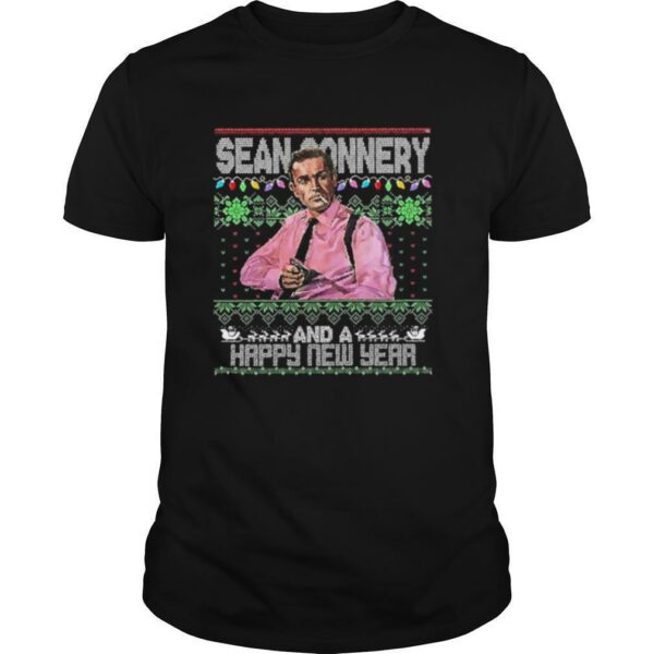 Sean Connery And A Happy New Year Ugly Christmas shirt