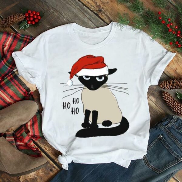 Siamese Santa Humorous Christmas Holiday Kitty Cat shirt